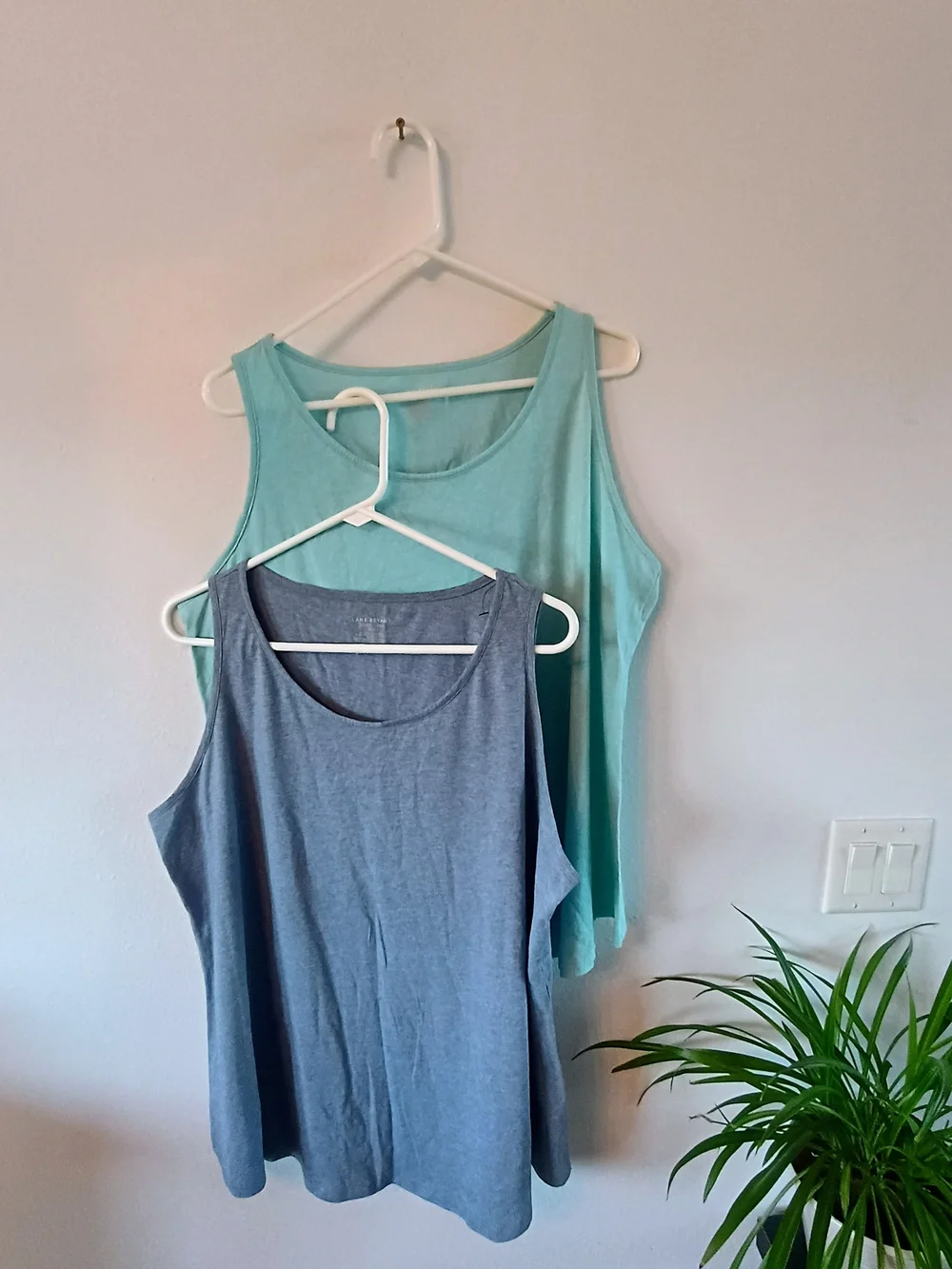 Lane Bryant 2 Pack Swing Tank Tops Plus 18/20 Blue Aqua Cotton Sleeveless Bundle